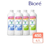 Biore 蜜妮 抗菌洗手慕絲 補充瓶450mlX4入(沁檸橙香/自然清香)