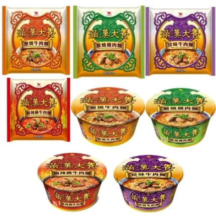 統一滿漢大餐袋麵系列(珍味牛/蔥燒牛/麻辣鍋牛/蔥燒豬)(3入/袋)